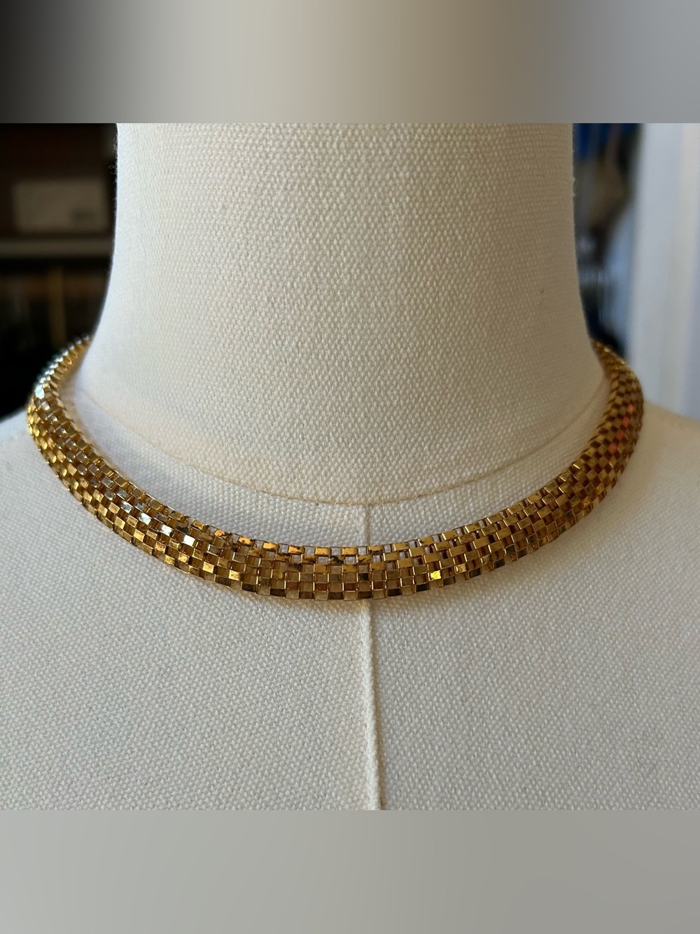 Made in Italy 925 silver gold mesh necklace